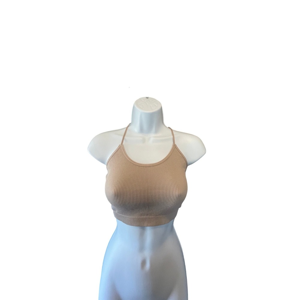 Colsie Womens Y2K Strappy Back Balletcore‎ Bralette Crop Top Small Minimalist